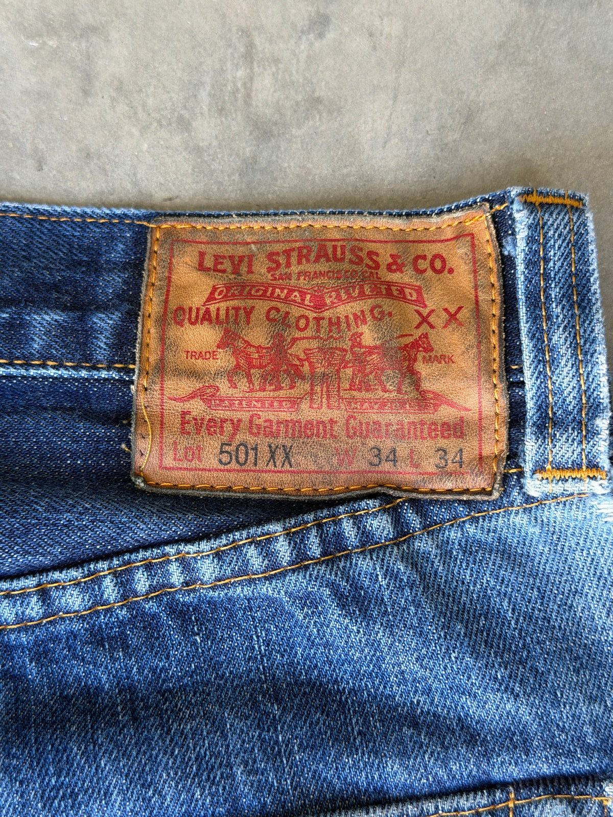 Levis LVC selvedge 501xx denim