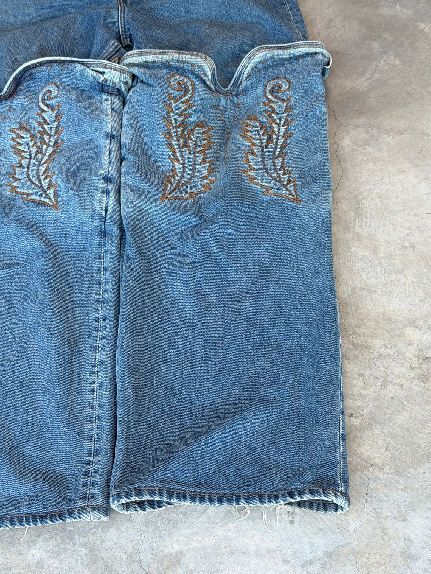 Y project cowboy cuff denim jeans