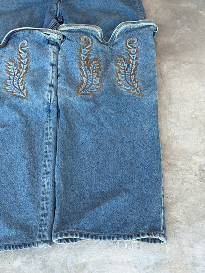 Y project cowboy cuff denim jeans