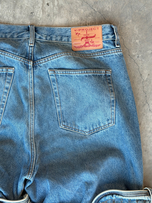 Y project cowboy cuff denim jeans