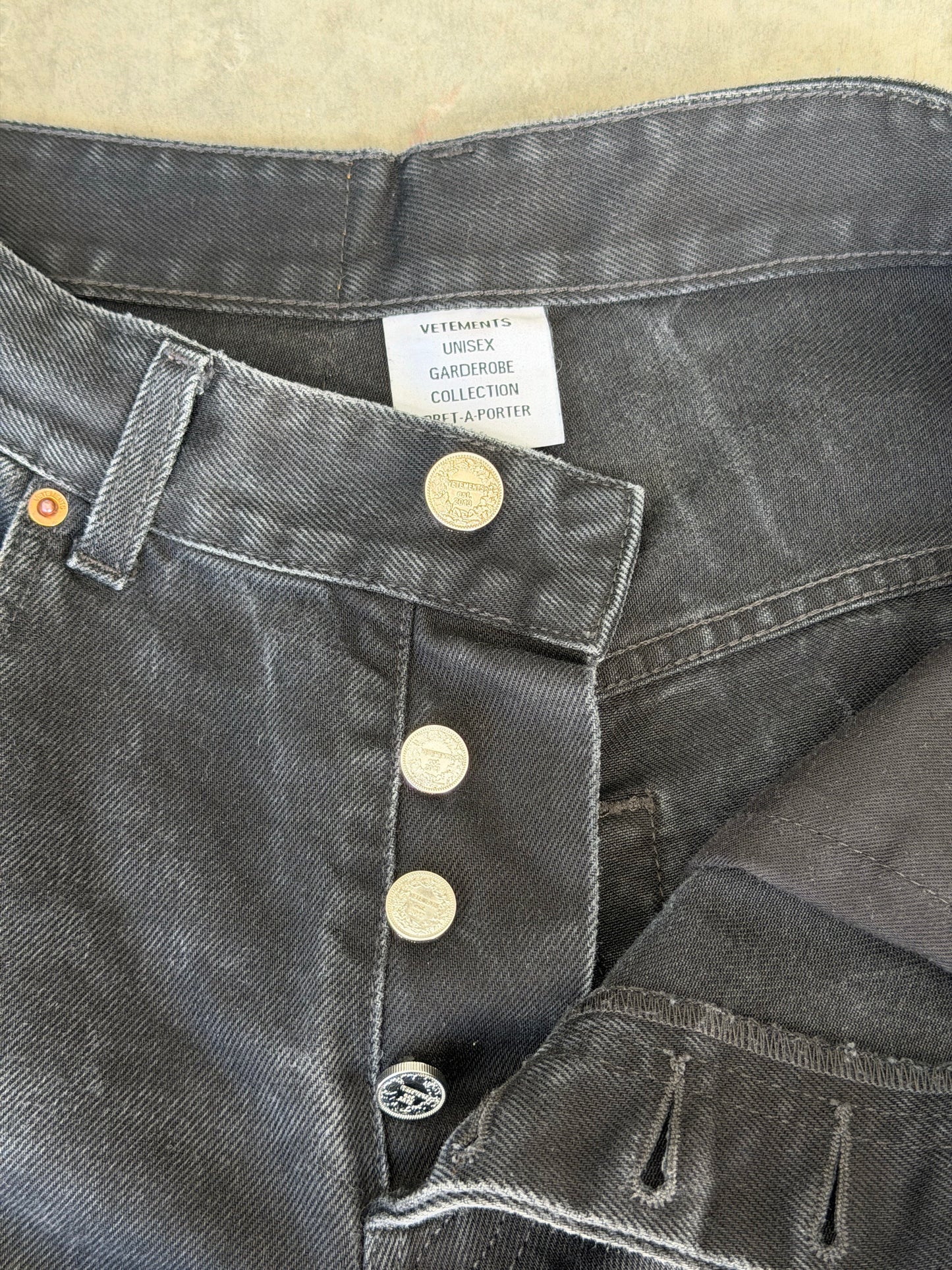 Vetements black denim