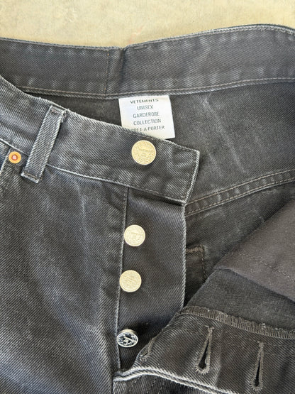 Vetements black denim