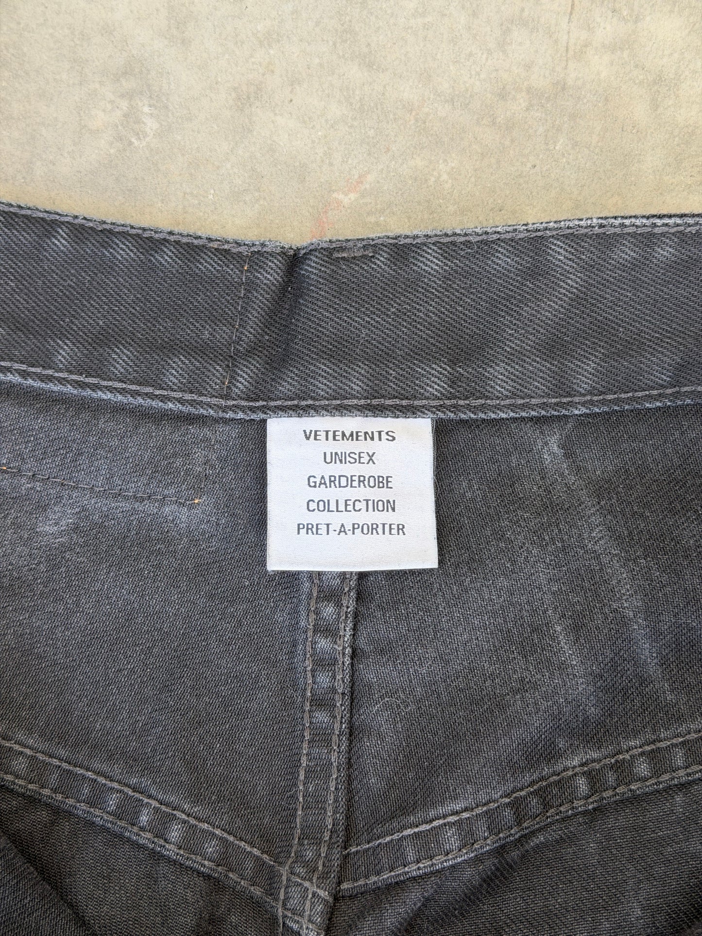 Vetements black denim