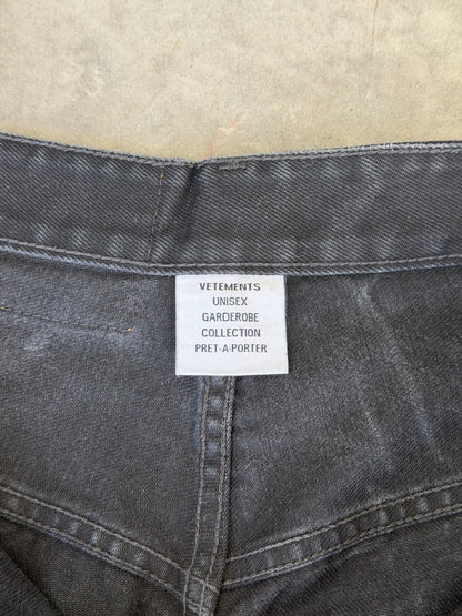Vetements black denim