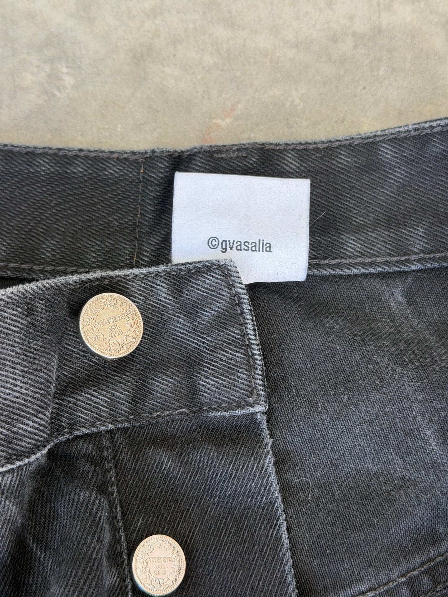 Vetements black denim