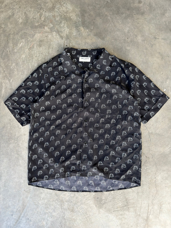 saint laurent paris blood luster button up