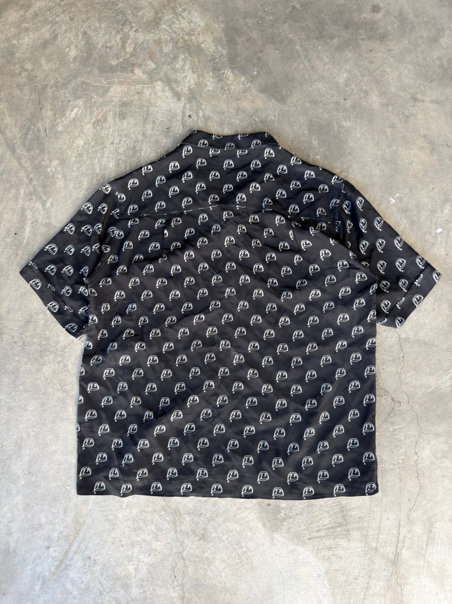 saint laurent paris blood luster button up