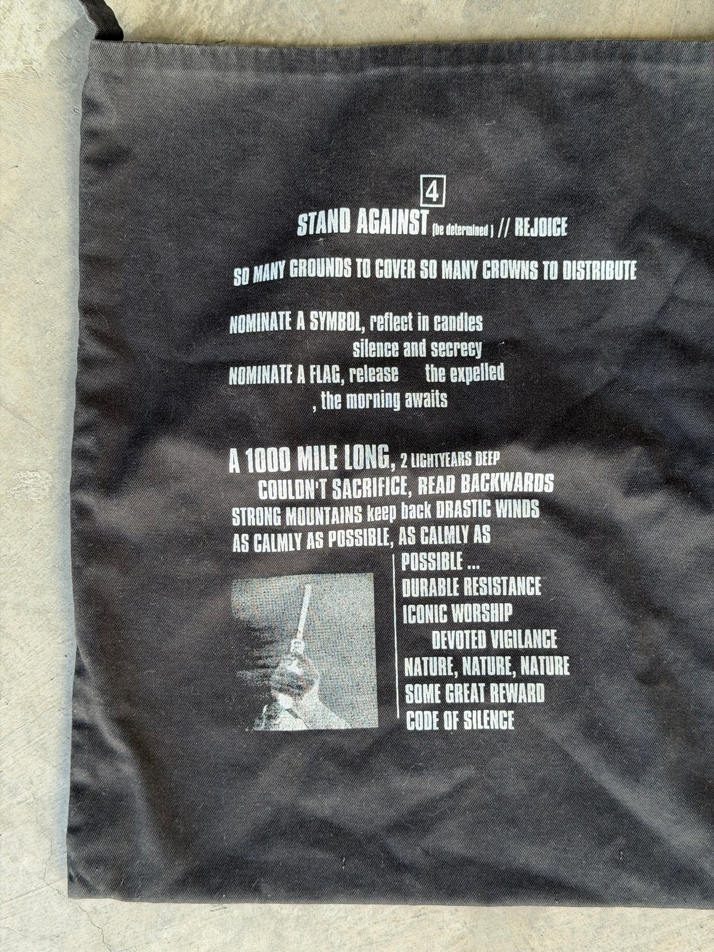 raf simons ss02 stray souls bag