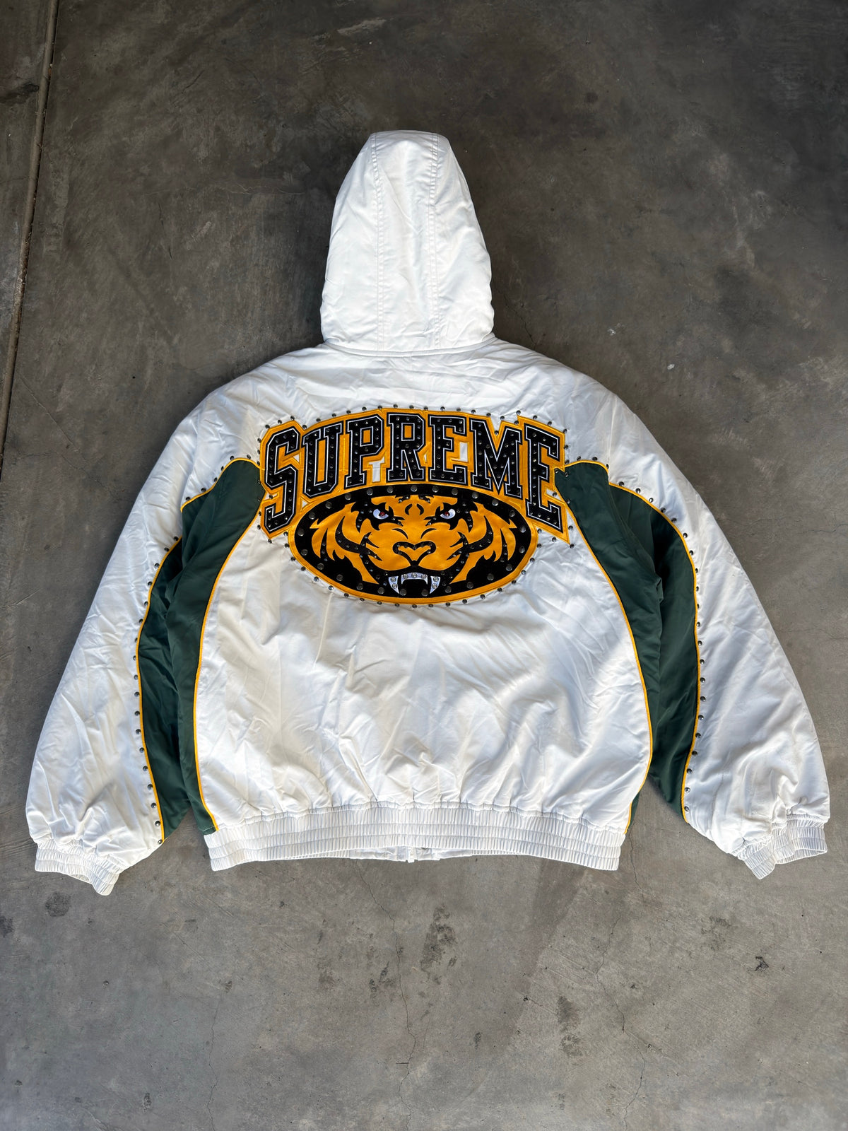 supreme studded stadium jacket