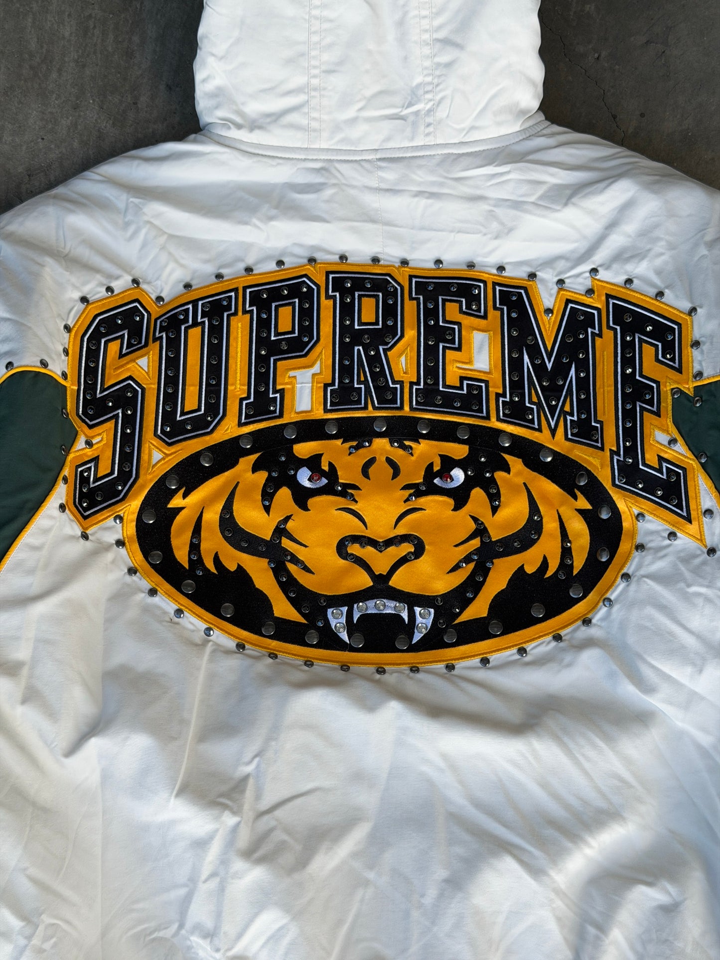 supreme studded stadium jacket