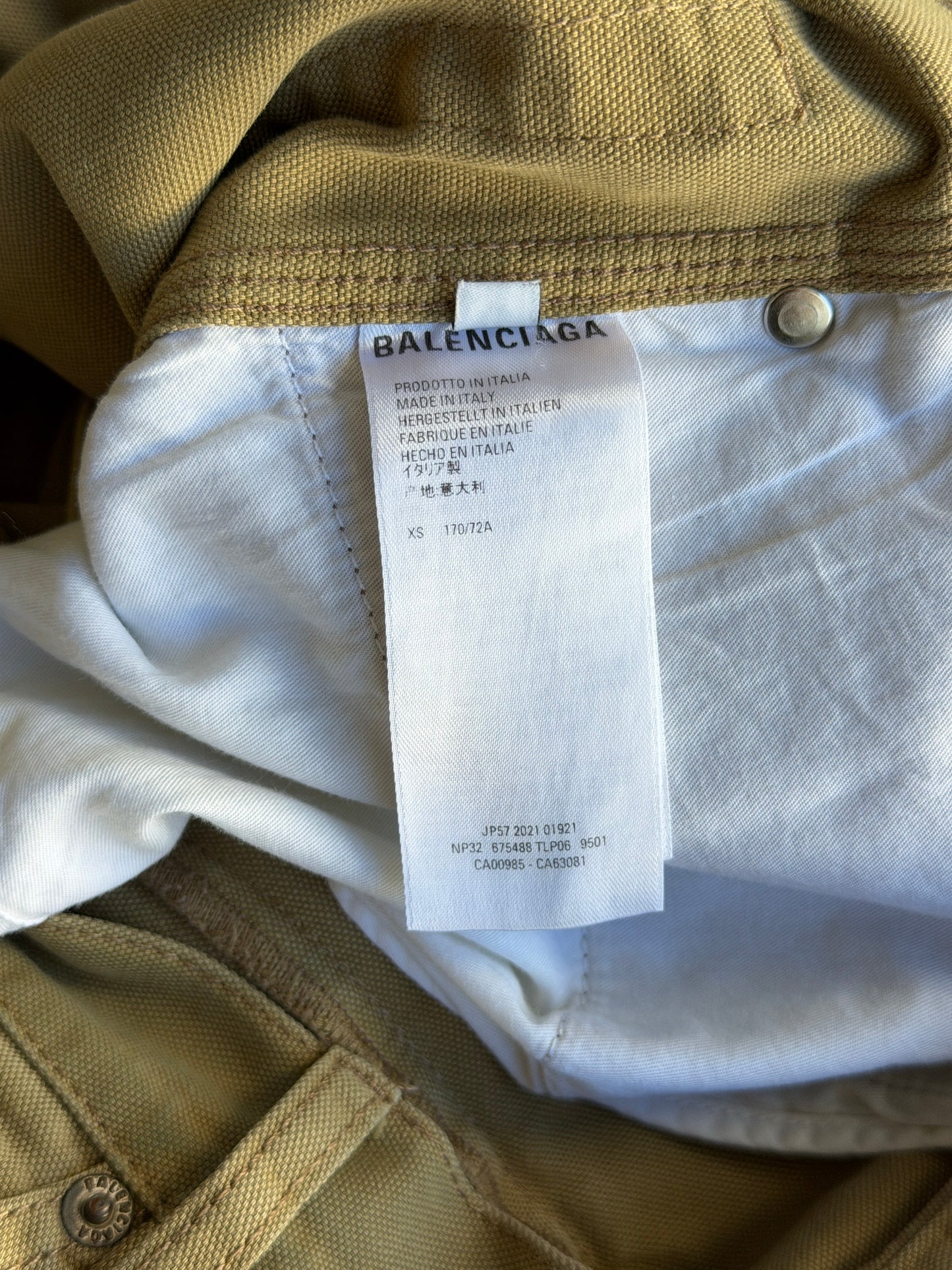 Balenciaga work pants carhartt logo
