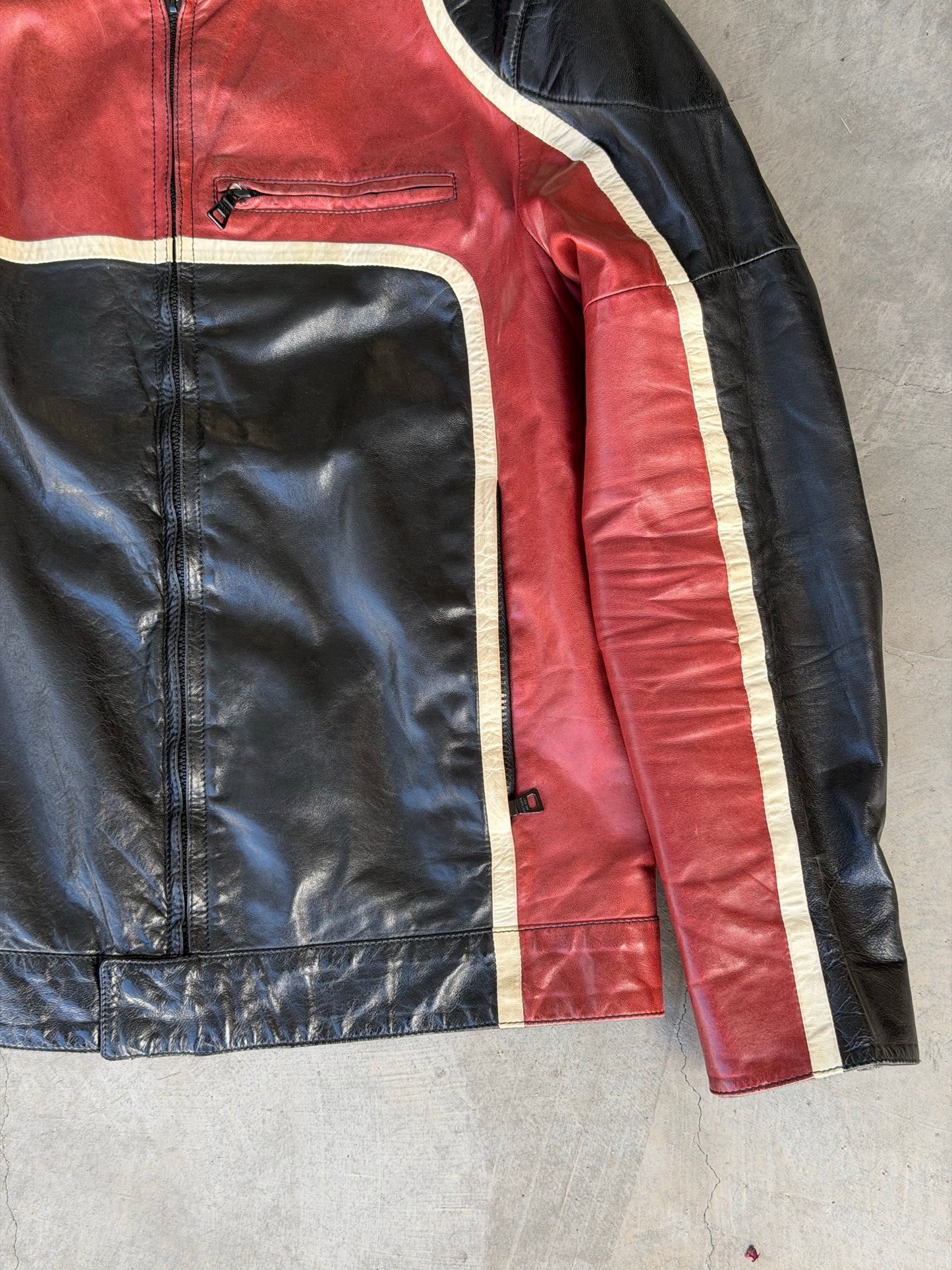 Prada Leather Padded Biker Jacket