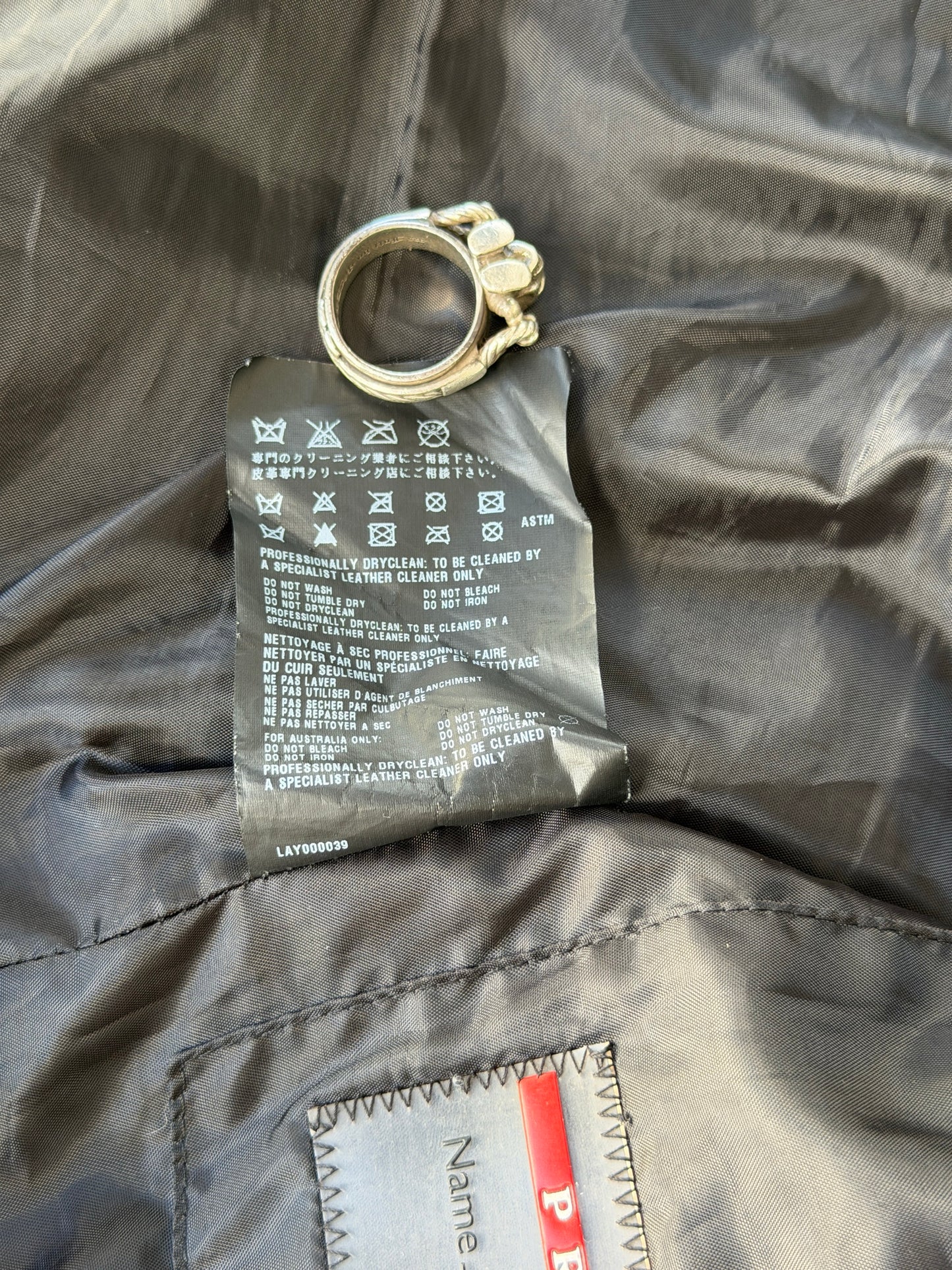 Prada Leather Padded Biker Jacket