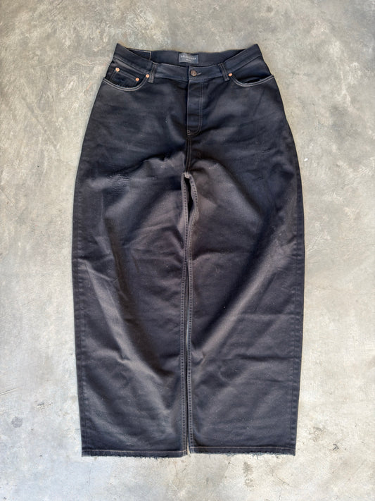 Balenciaga Black Baggy Destroyed Denim