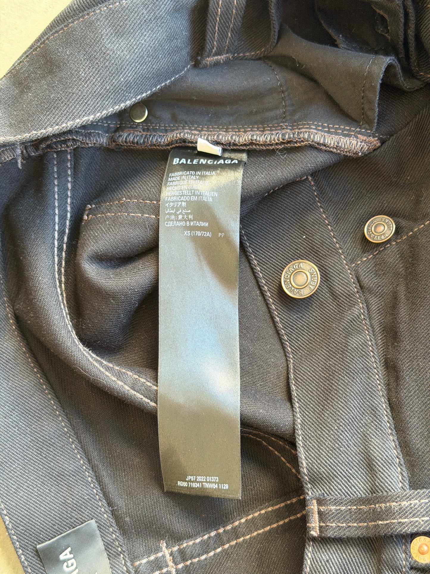 Balenciaga Black Baggy Destroyed Denim