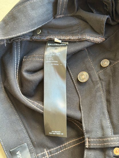 Balenciaga Black Baggy Destroyed Denim