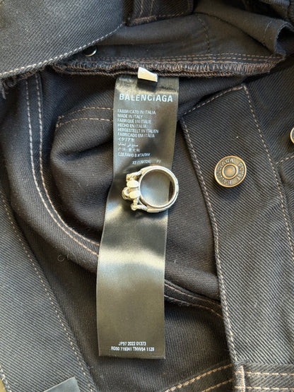 Balenciaga Black Baggy Destroyed Denim