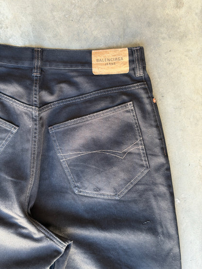 Balenciaga Black Baggy Destroyed Denim