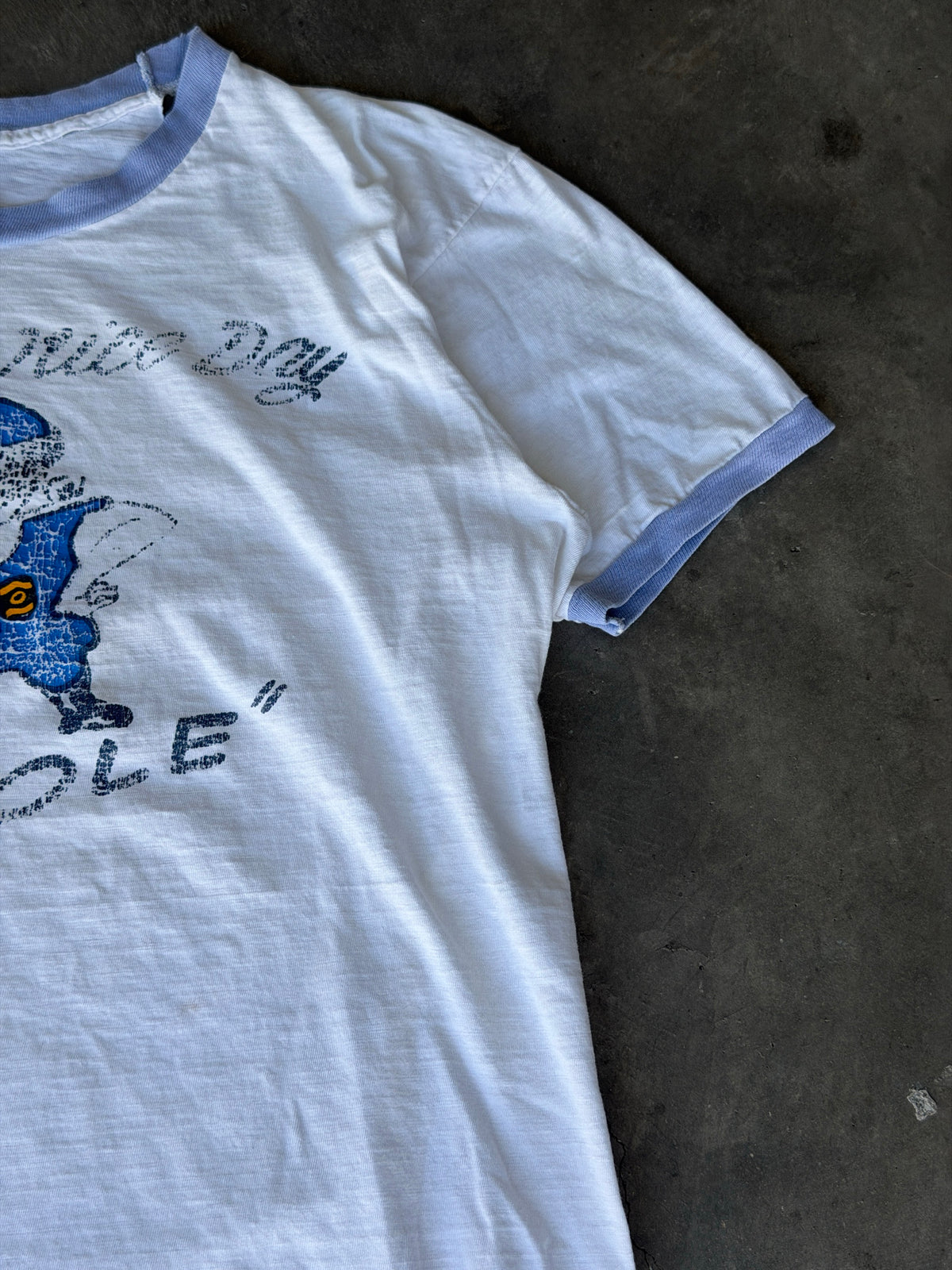 70s "Asshole" blue ringer tee