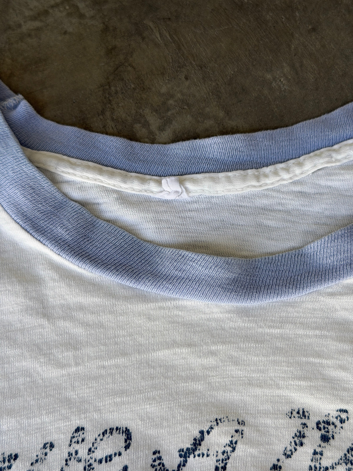 70s "Asshole" blue ringer tee