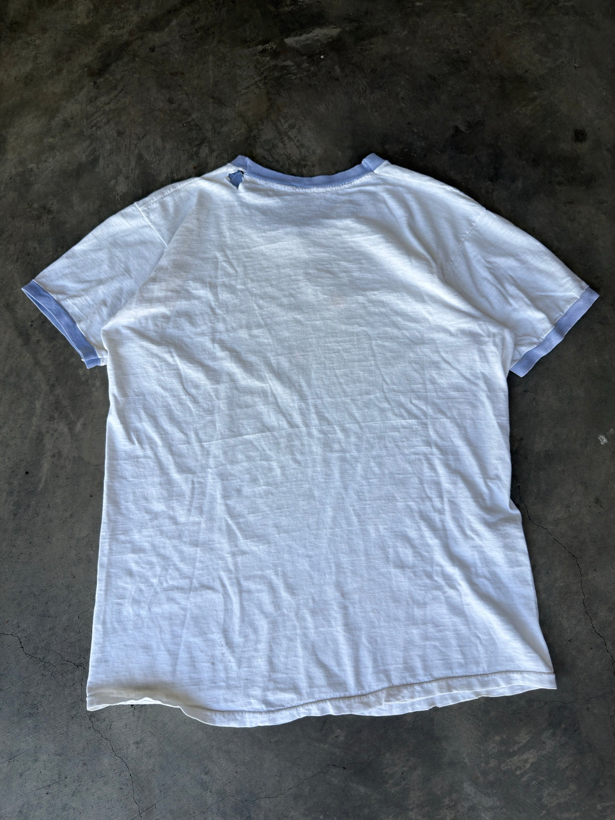 70s "Asshole" blue ringer tee