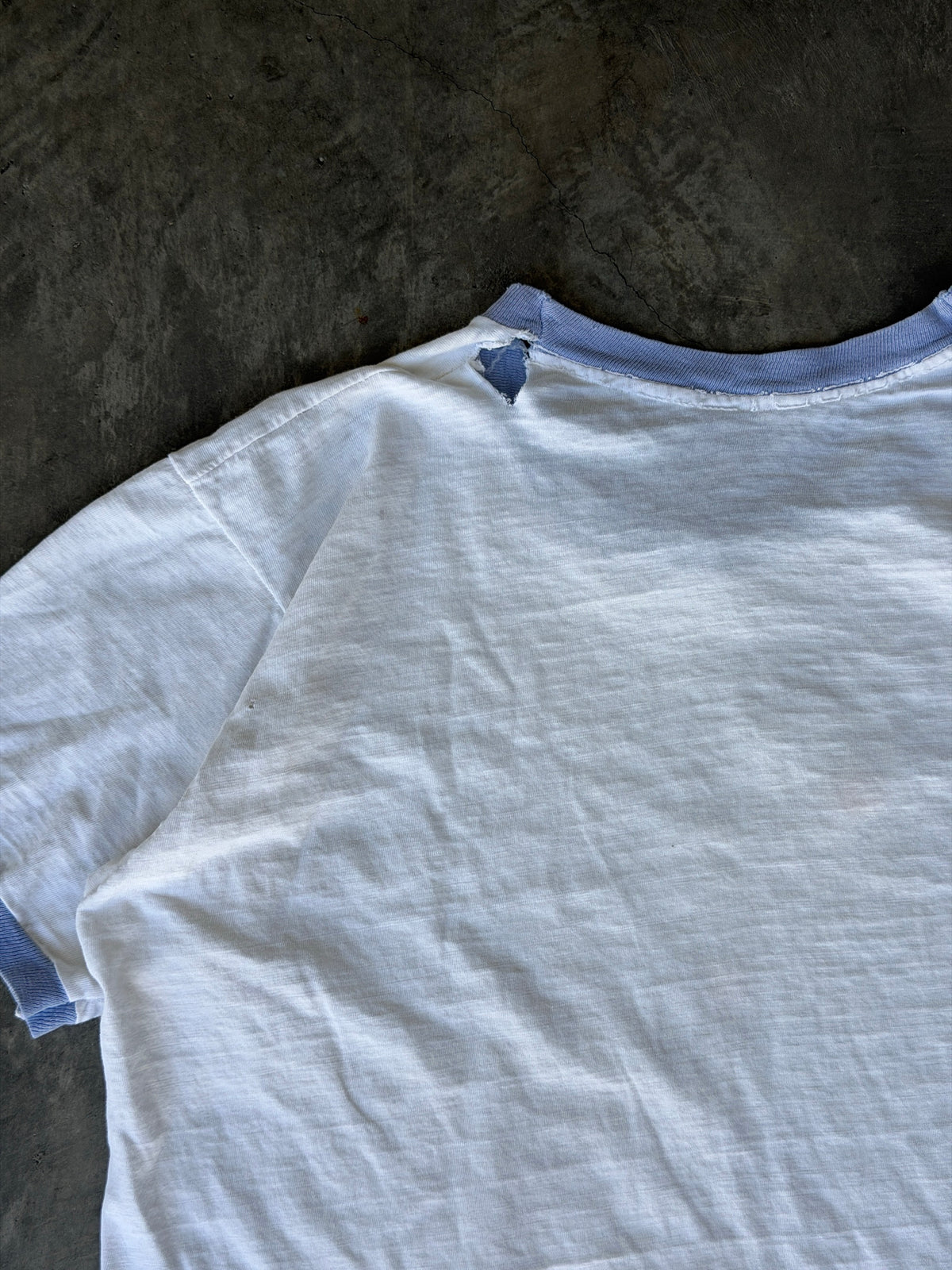 70s "Asshole" blue ringer tee
