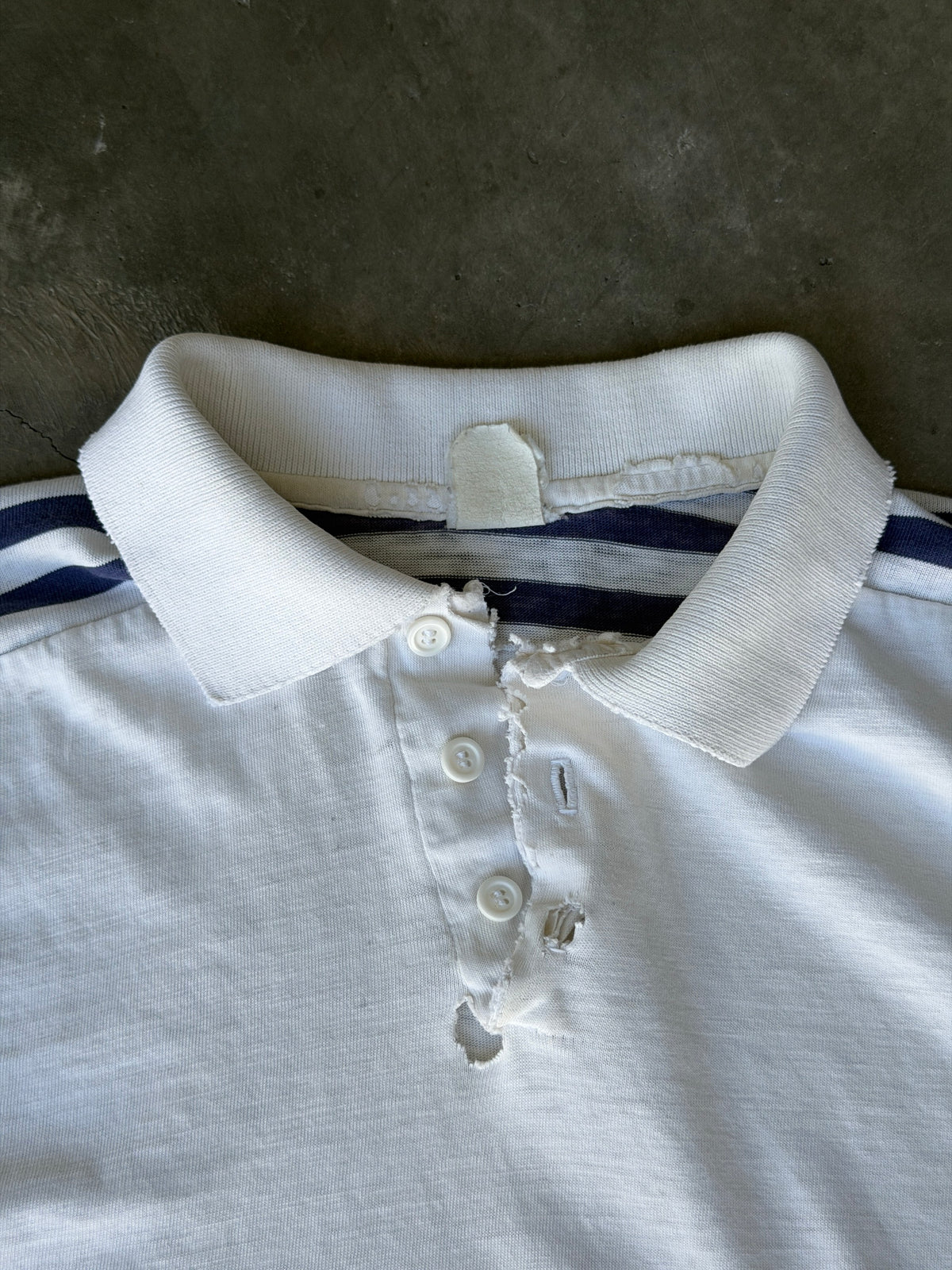60s white naval polo