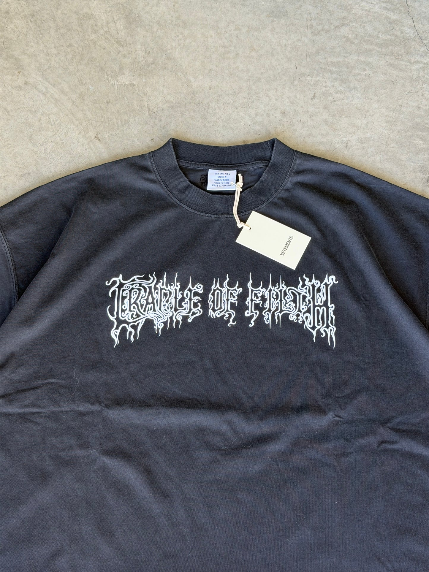 Vetements x cradle of filth tee