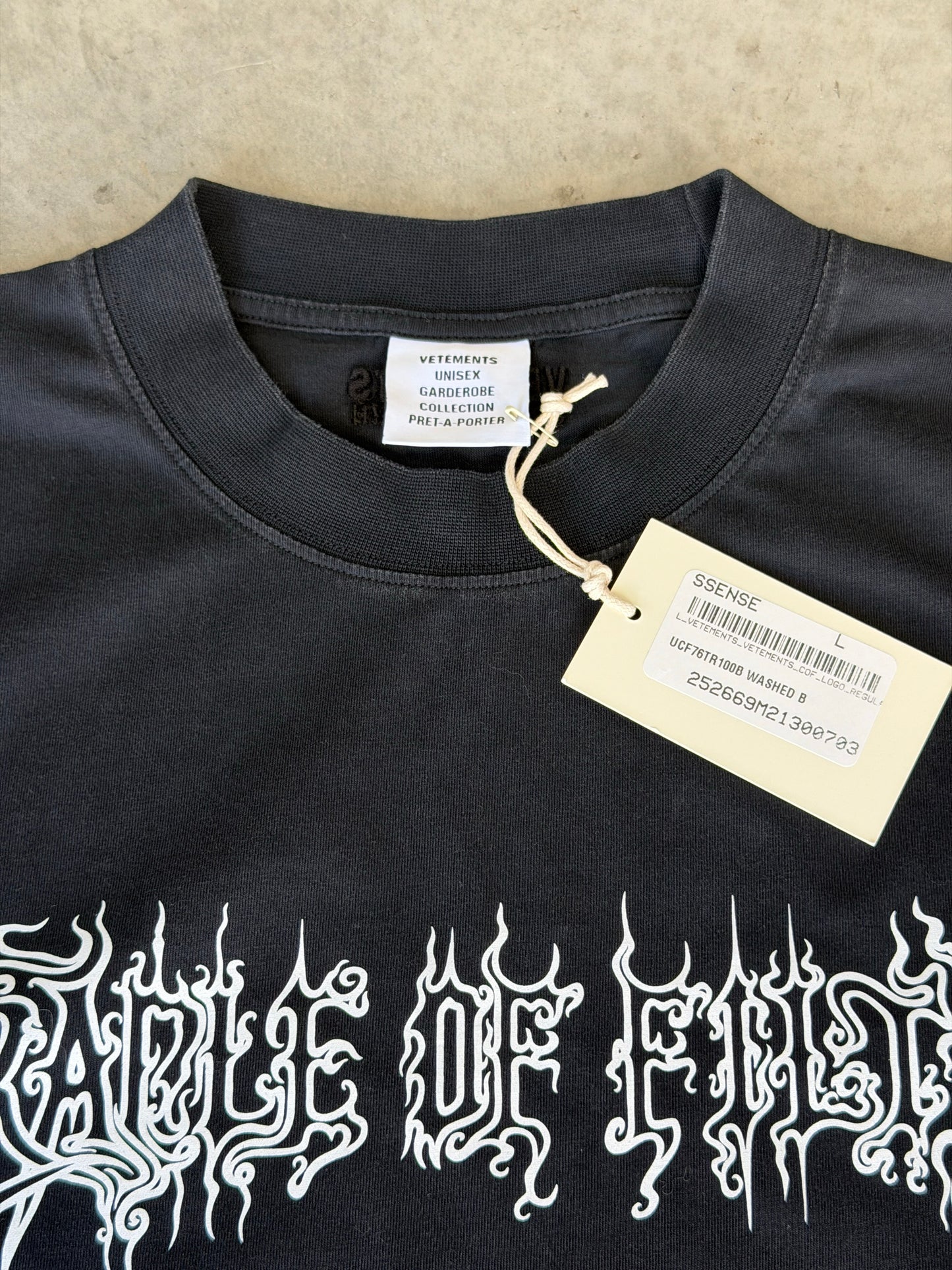 Vetements x cradle of filth tee