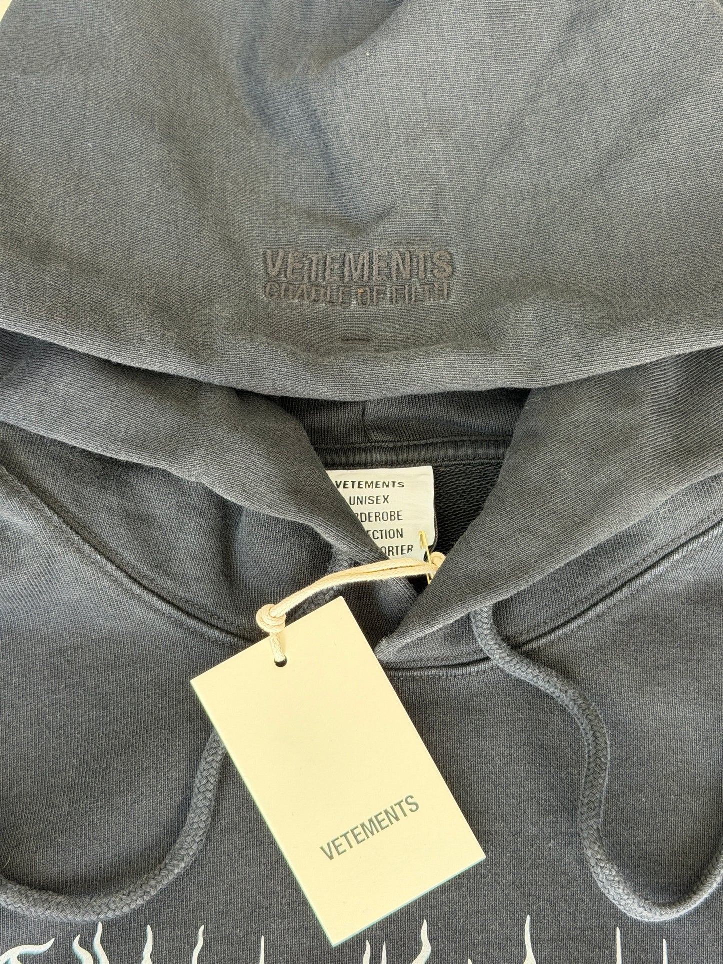Vetements x cradle of filth hoodie