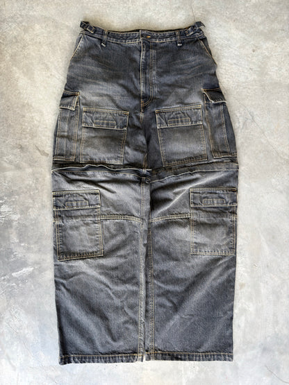 Baleciaga Convertible Japanese Cargo Jeans