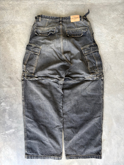 Baleciaga Convertible Japanese Cargo Jeans