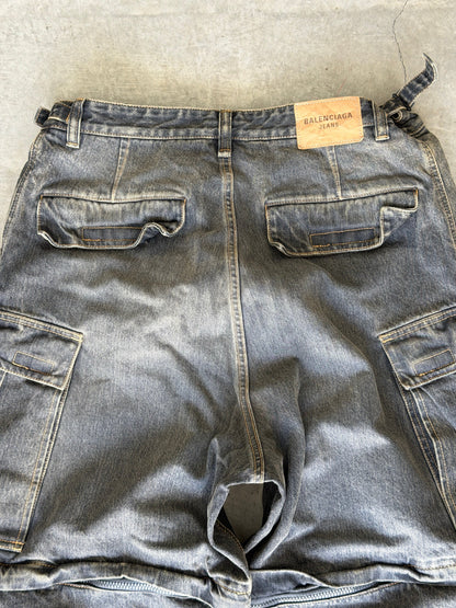 Baleciaga Convertible Japanese Cargo Jeans