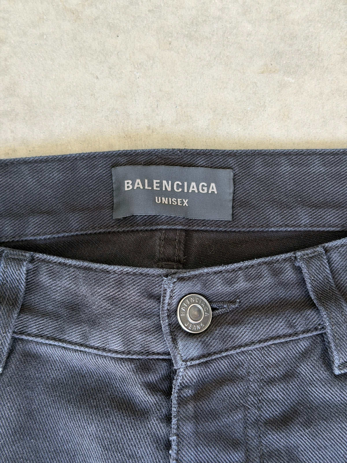 Black baggy denim