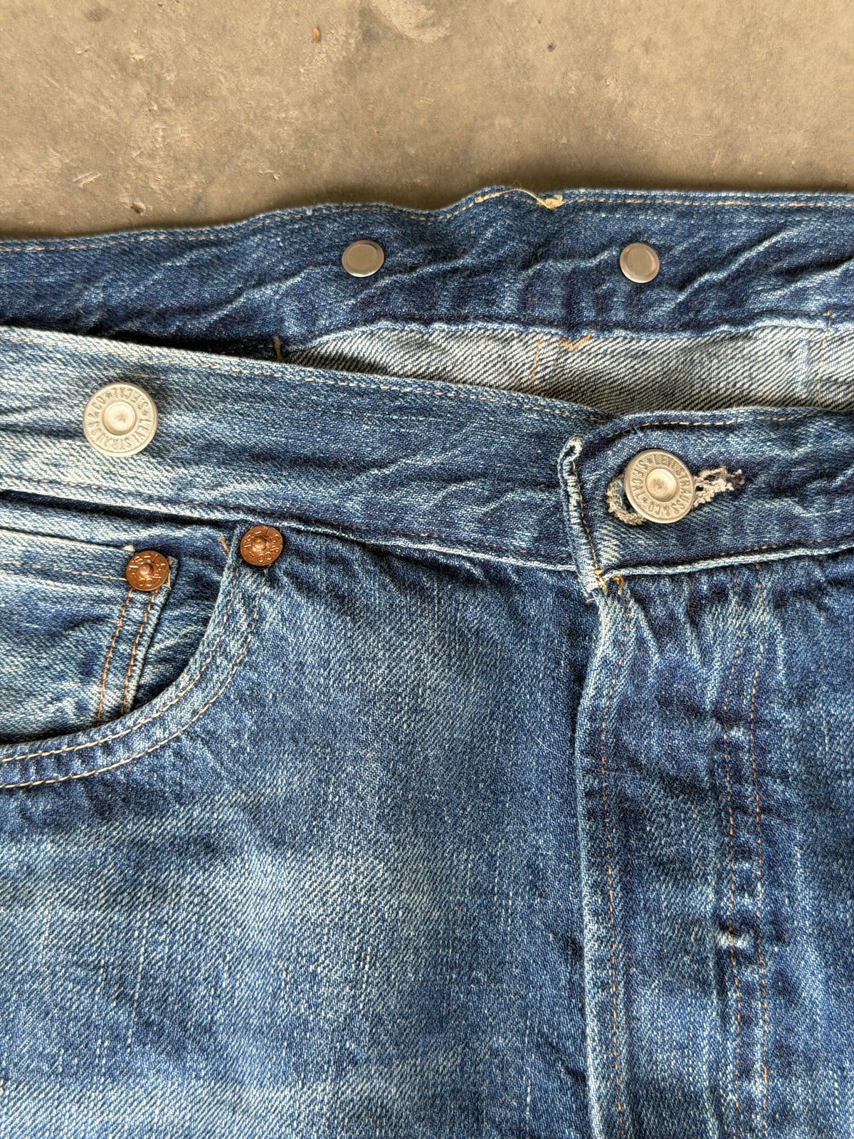Levis LVC buckle back selvedge denim