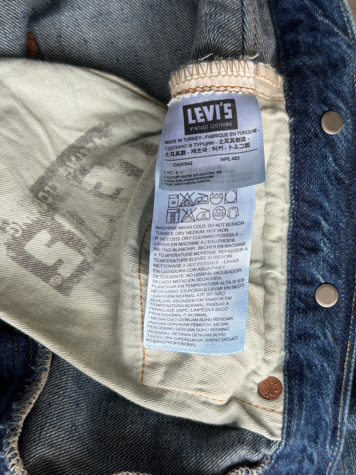 Levis LVC buckle back selvedge denim