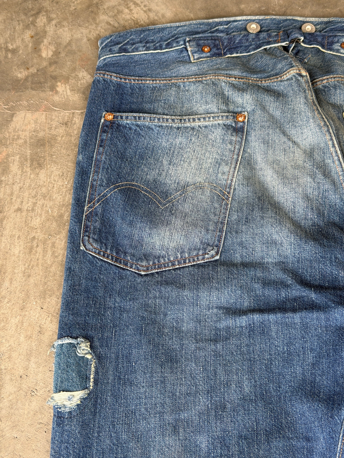Levis LVC buckle back selvedge denim
