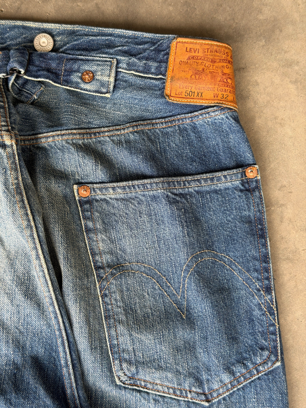 Levis LVC buckle back selvedge denim