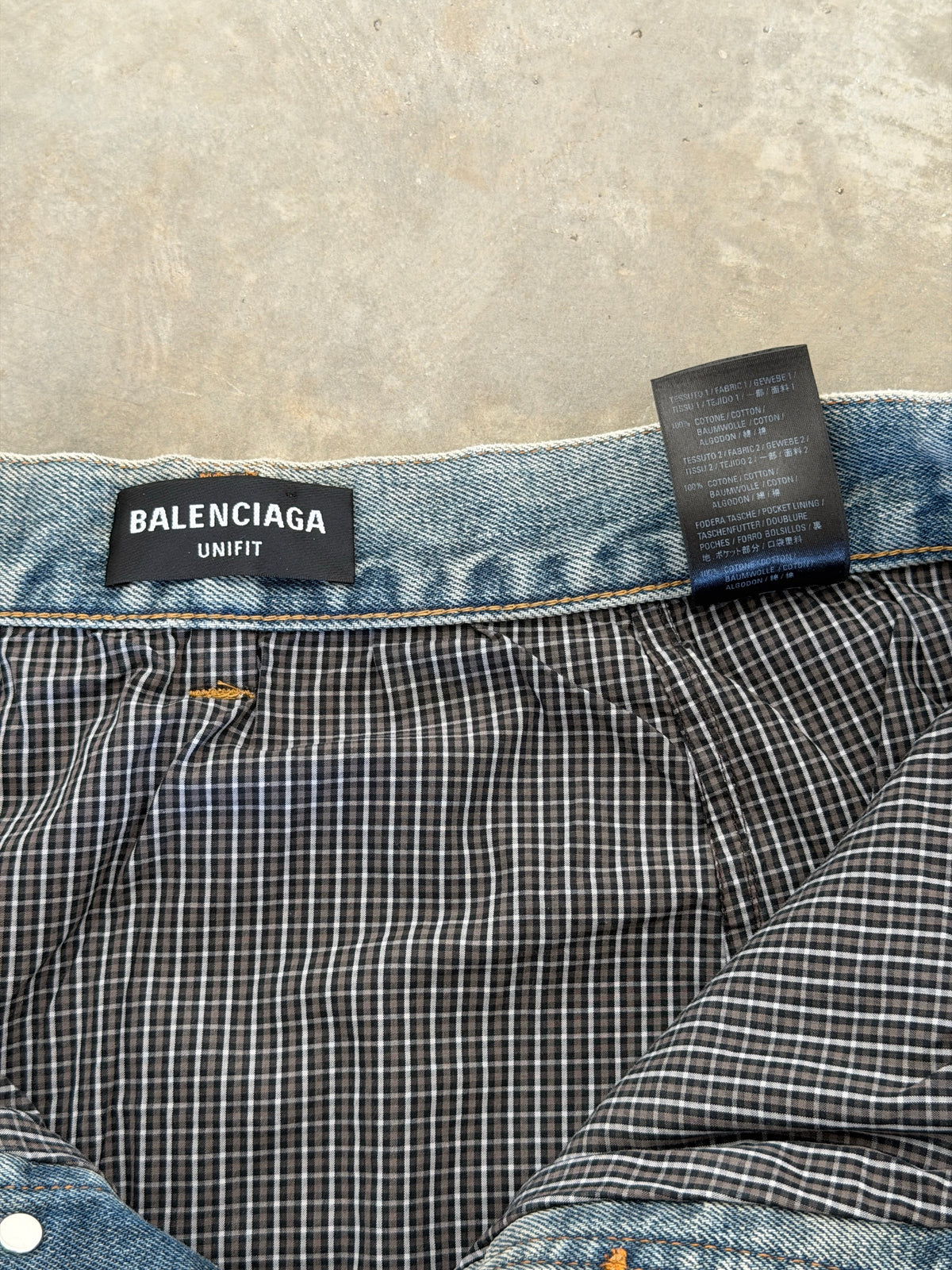 Balenciaga AW21 runway baggy destroyed boxer denim
