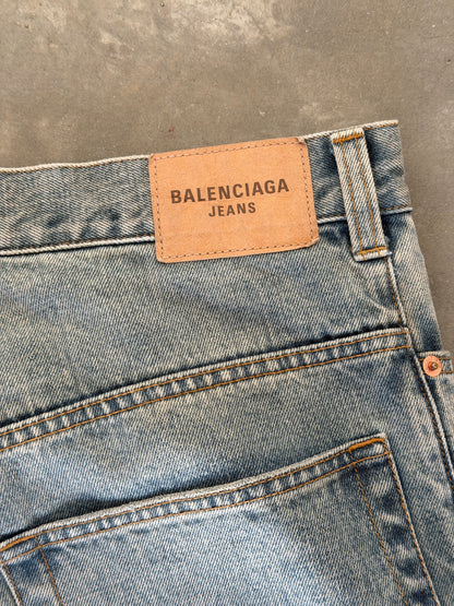 Balenciaga FW21 runway baggy destroyed boxer denim