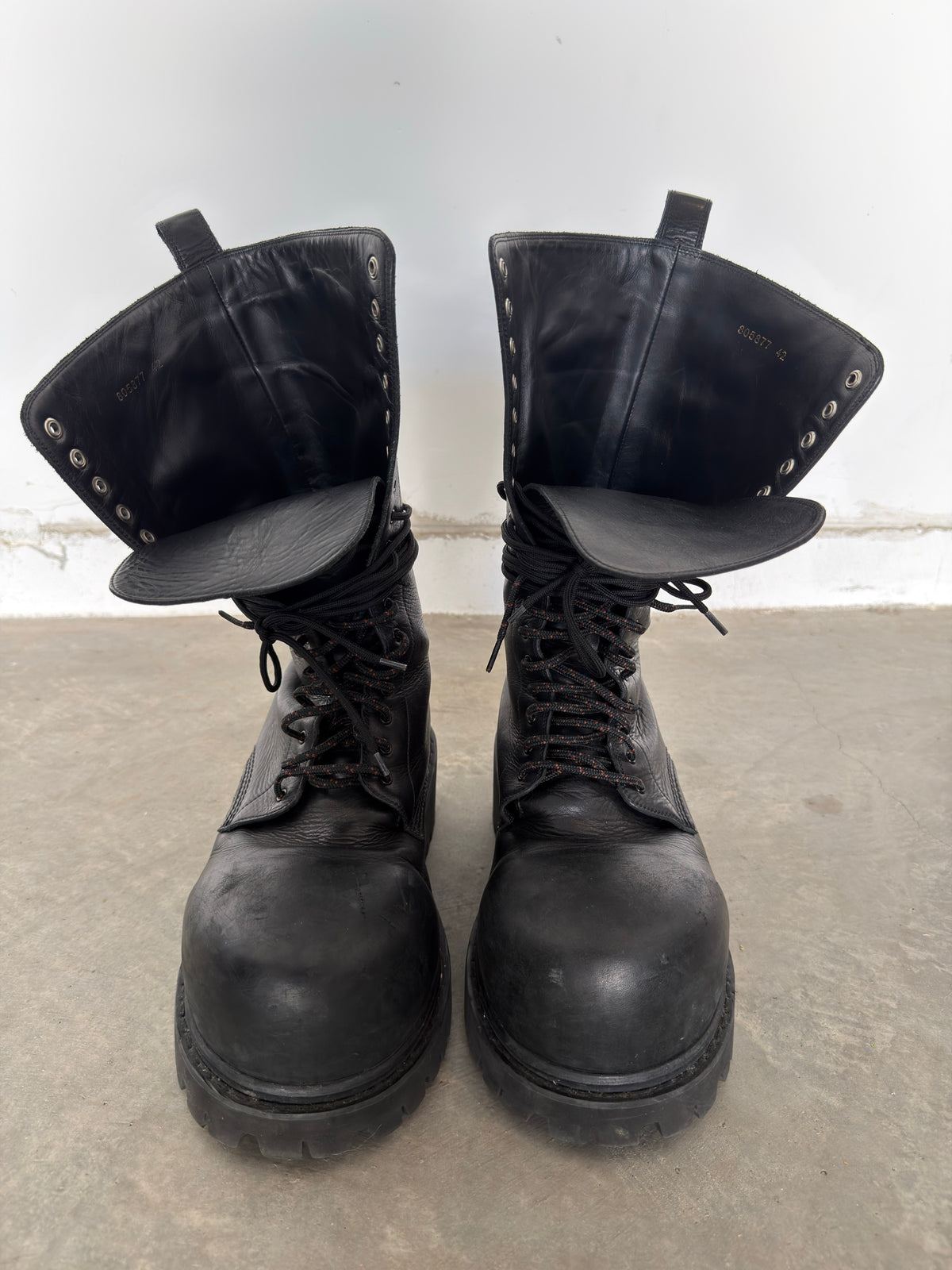 AW24 runway stomper boots