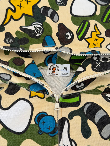 baby milo bape x kaws animal kingdom full zip hoodie