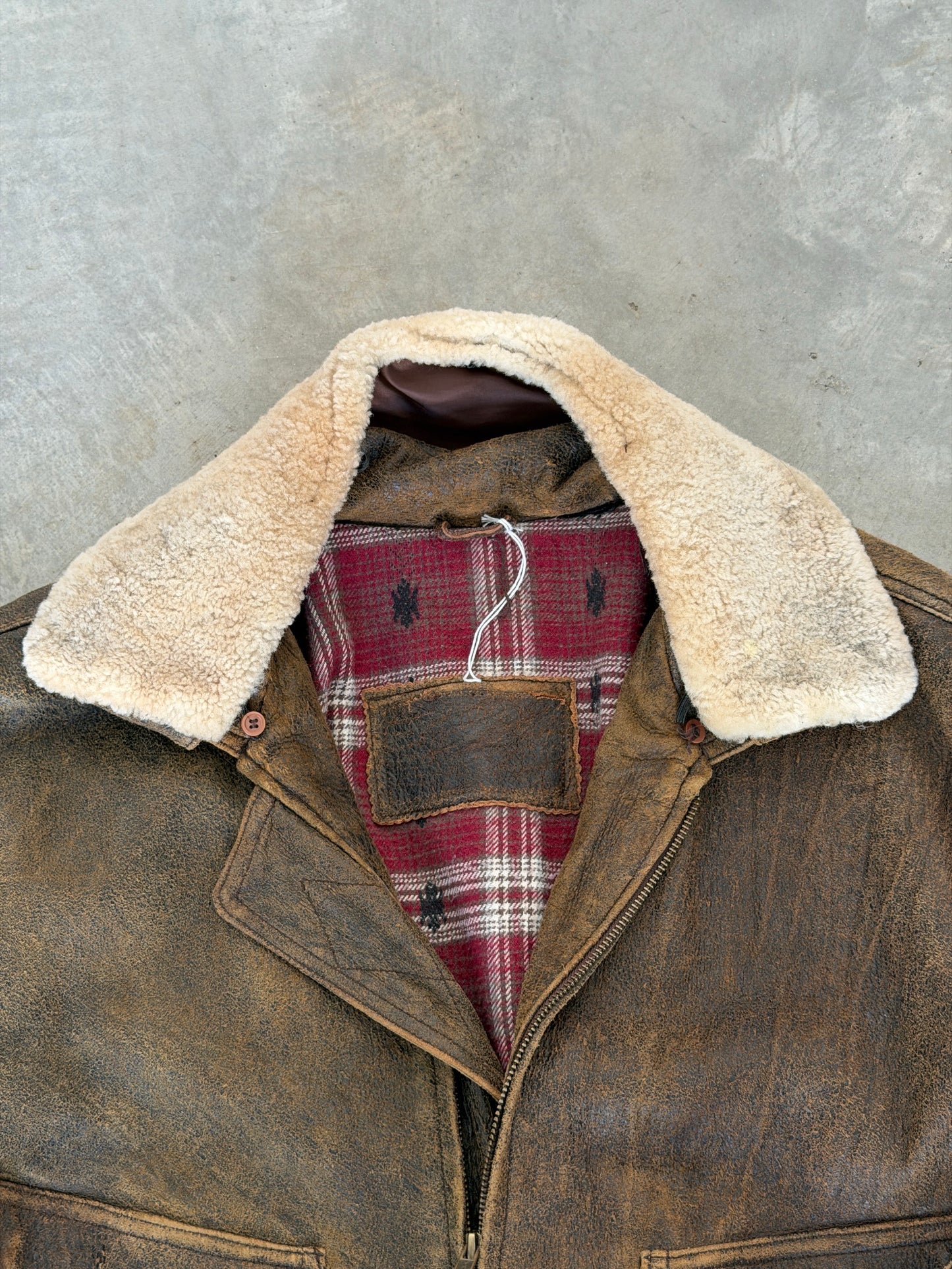 70s suede flight bomber