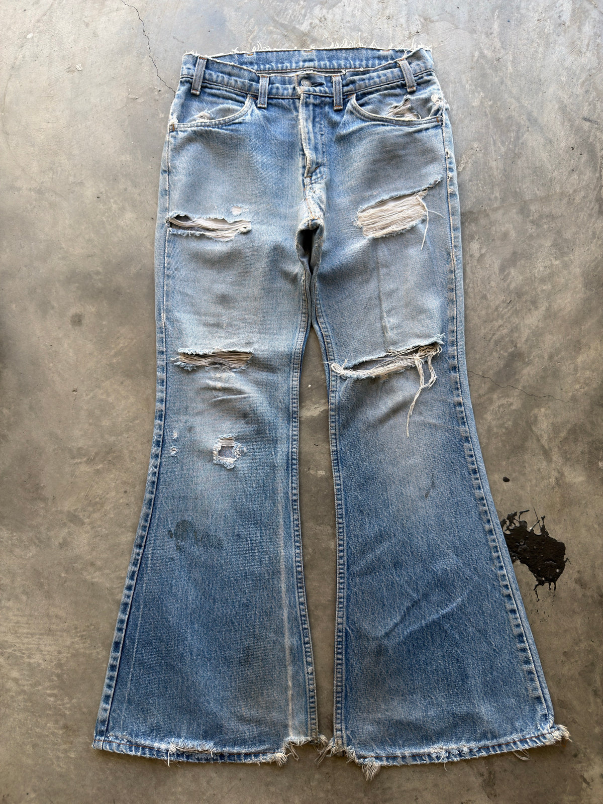 vintage 70s orange tab flares