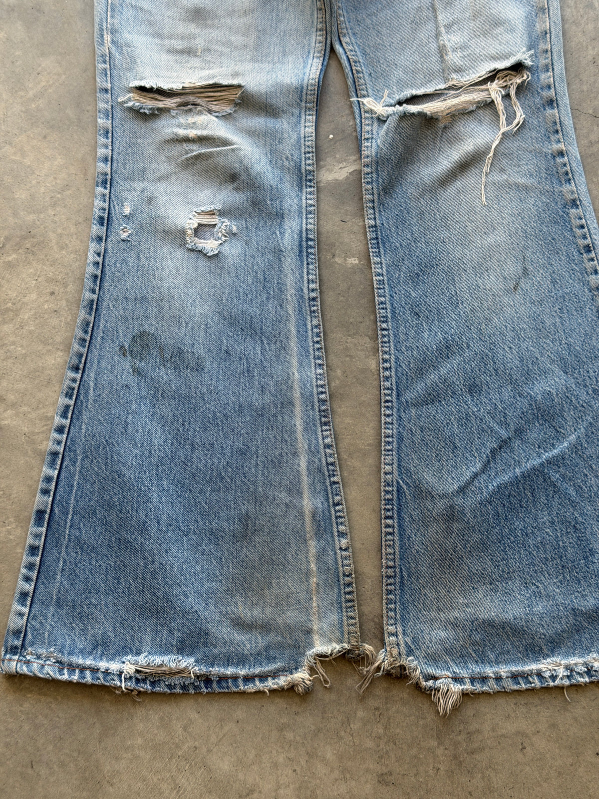 vintage 70s orange tab flares
