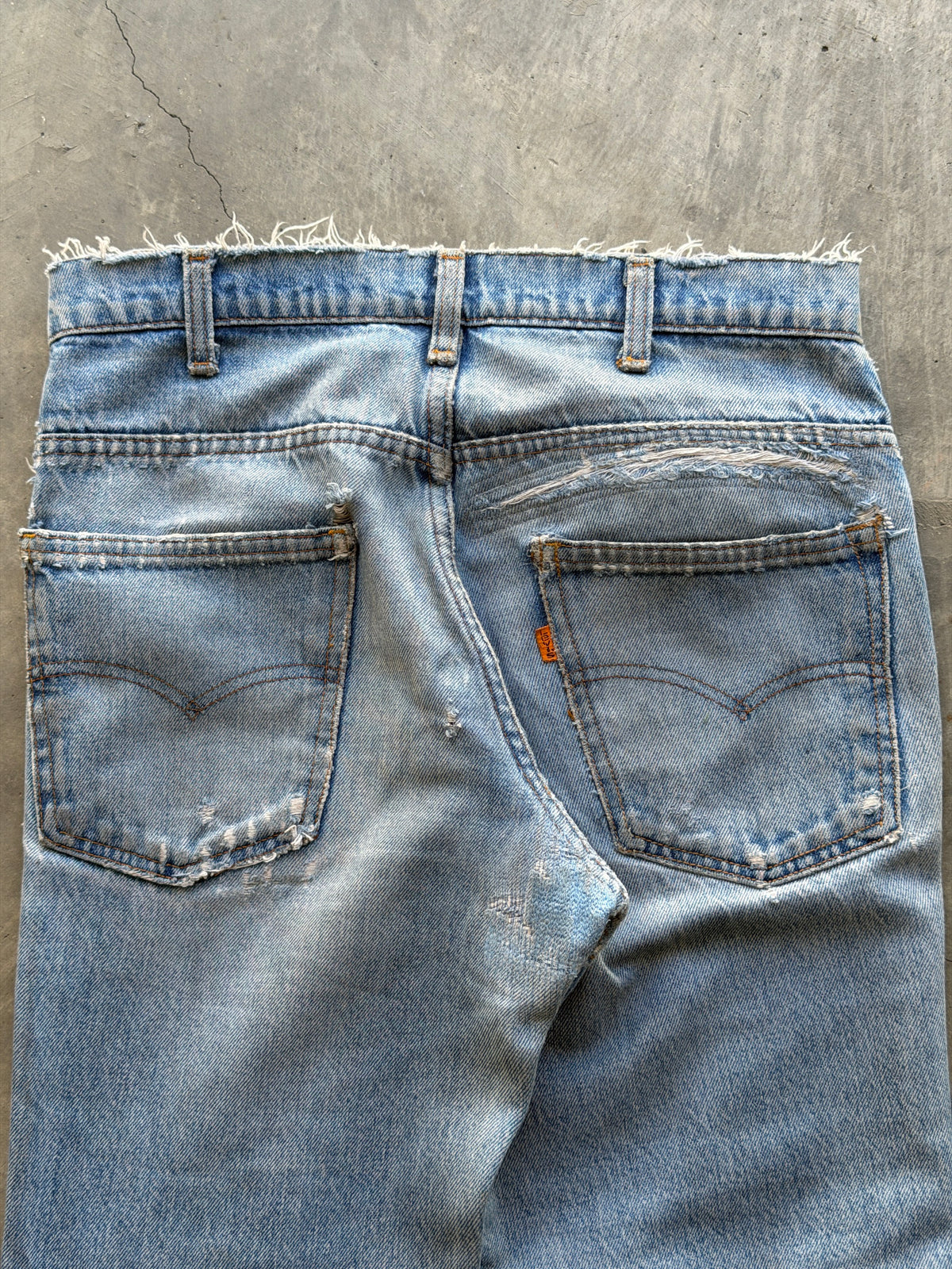 vintage 70s orange tab flares