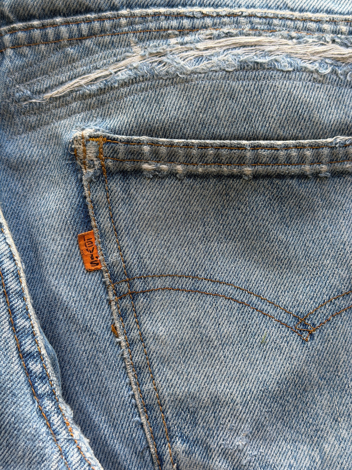 vintage 70s orange tab flares
