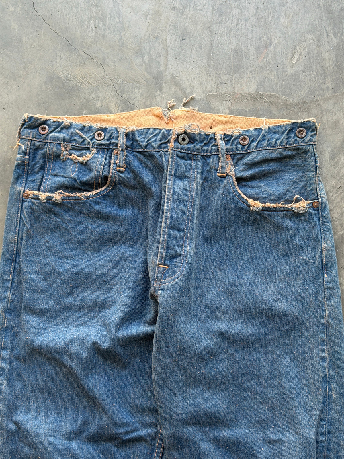 heavy selvedge miner denim