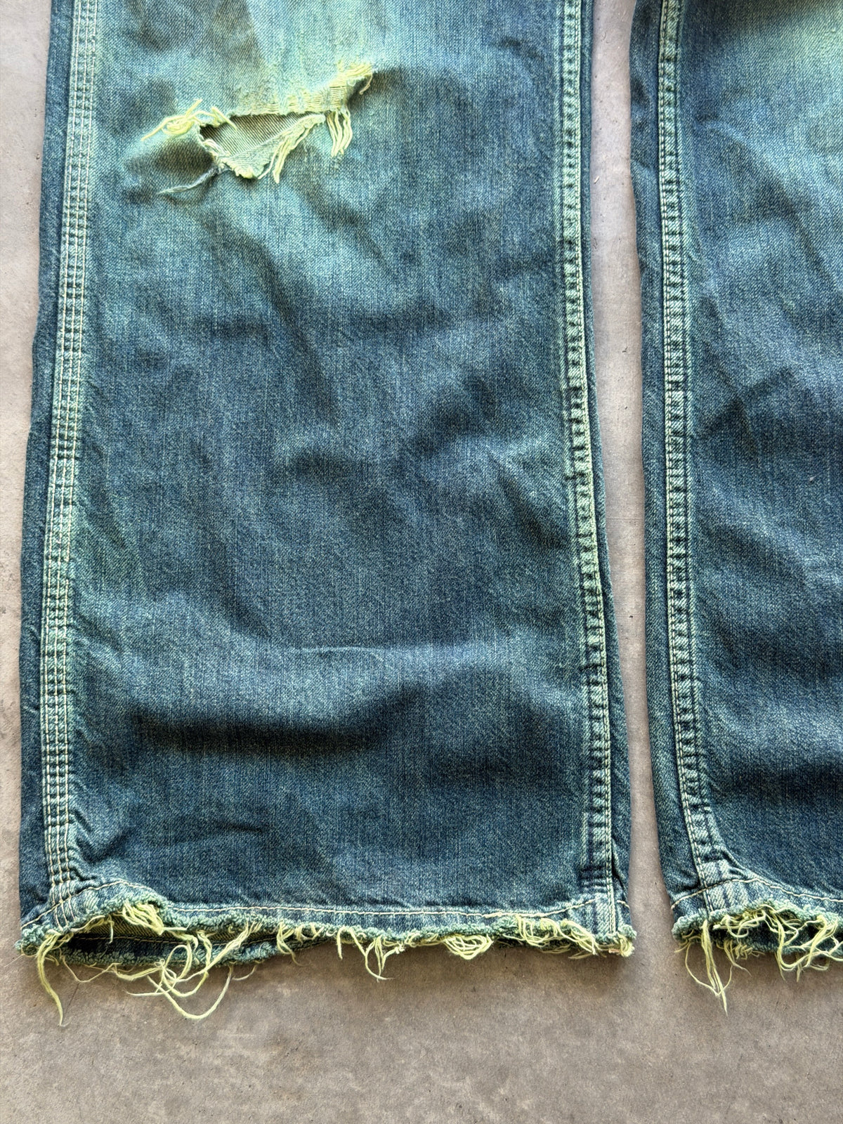 made in Europe buckle back denim