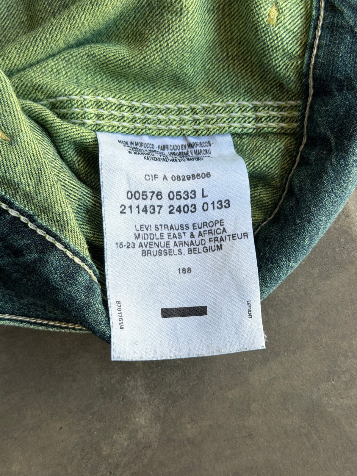made in Europe buckle back denim